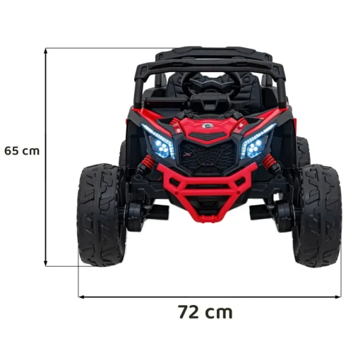 Czerwony samochód elektryczny dla dzieci BUGGY ATV CAN-AM Maverick.webp