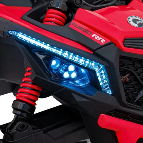 Czerwony samochód elektryczny dla dzieci z pilotemn BUGGY ATV CAN-AM Maverick.webp