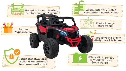 BUGGY ATV CAN-AM Maverick Czerwony- inofgrafika.webp