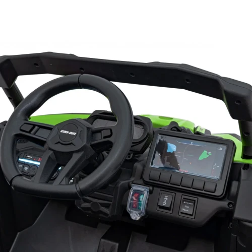 Zielony samochodzik elektryczny dla dzieci BUGGY ATV CAN-AM Maverick.webp