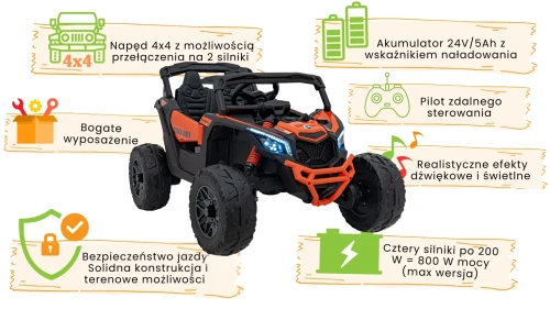 BUGGY ATV CAN-AM Maverick Pomaranczowy-inofgrafika.webp
