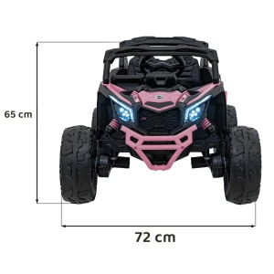 Różowy samochód elektryczny dla dzieci z pilotemn BUGGY ATV CAN-AM Maverick.webp