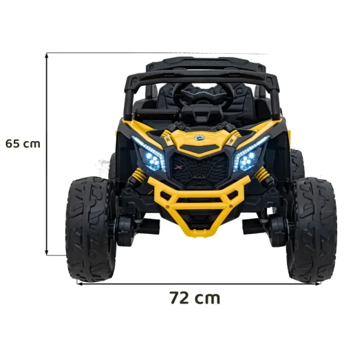 Żółte auto dla dziecka na akumulator BUGGY ATV CAN-AM Maverick.webp