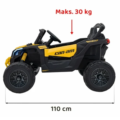 Żółte auto elektryczne dla dzieci BUGGY ATV CAN-AM Maverick.webp