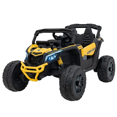 Żółte auto na akumulator dla 7 latka BUGGY ATV CAN-AM Maverick.webp