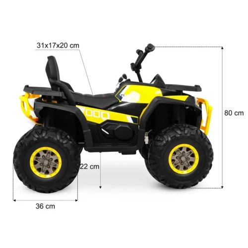 Żółte auto dla dziecka na akumulator Quad ATV Desert.webp