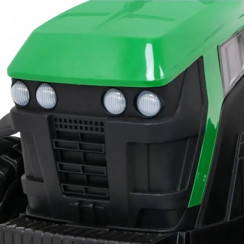 Zielony samochód elektryczny dla dziecka traktor Titanium z przyczepą.webp