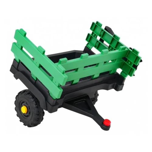 Zielony samochód na akumulator dla dzieci traktor Titanium z przyczepą.webp