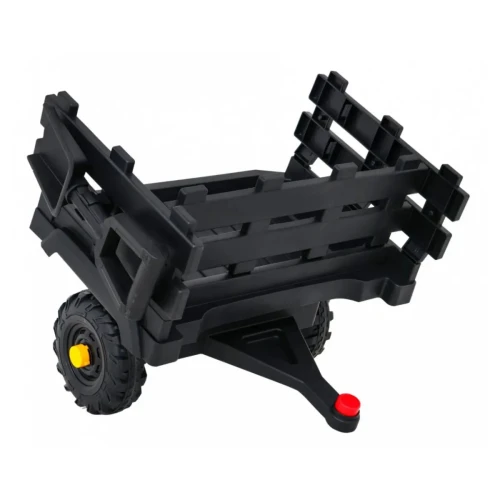 Czarne auto na akumulator dla 5 latka traktor Titanium z przyczepką.webp