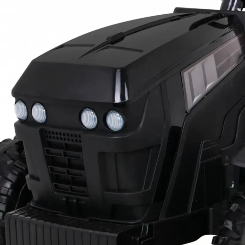 Czarny samochod dla dziecka na pilot traktor Titanium z przyczepką.webp