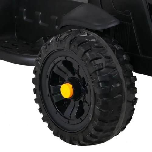 Czarny samochód dla dzieci elektryczny traktor Titanium z przyczepką.webp