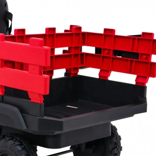 Czerwony amochód na baterie dla dzieci traktor Titanium z przyczepą.webp
