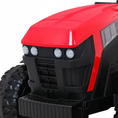 Czerwony samochód na akumulator dla dzieci traktor Titanium z przyczepą.webp