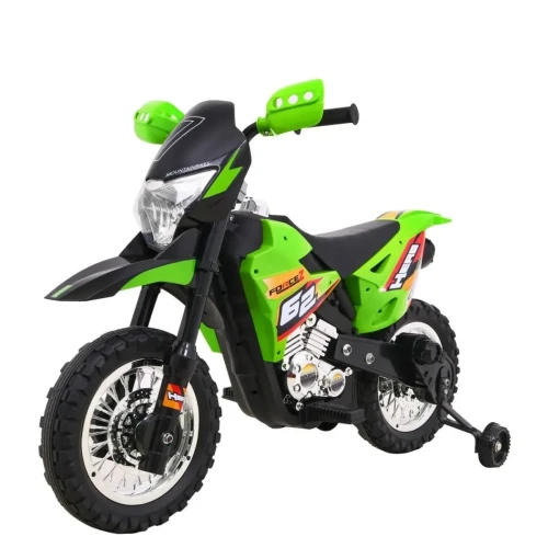 Zielony samochod dla dzieci na akumulator Motorek Cross.webp