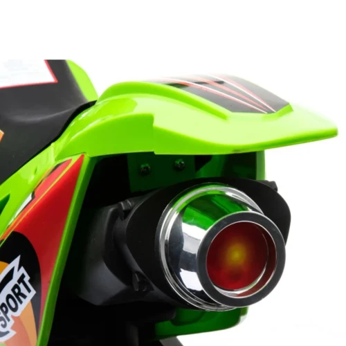 Zielony samochodzik dla dziecka na akumulator  Motorek Cross.webp