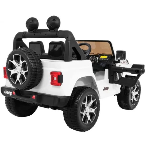 Białe autko na akumulator dla dzieci Jeep Wrangler Rubicon.webp