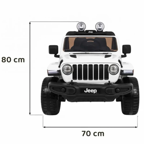 Białe auto elektryczne dla dzieci Jeep Wrangler Rubicon.webp