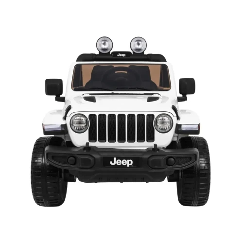 Białe auto na akumulator mercedes  Jeep Wrangler Rubicon.webp