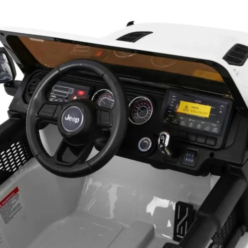 Białe auto na pilot dla dziecka Jeep Wrangler Rubicon.webp
