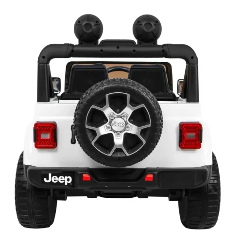 Biały samochodzik dla dziecka na akumulator Jeep Wrangler Rubicon.webp