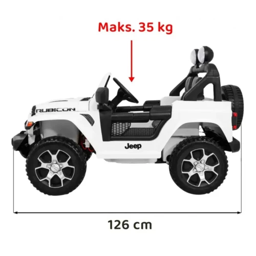 Jeep dla dzieci na akumulator biały Jeep Wrangler Rubicon.webp