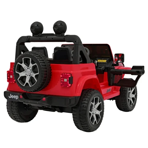 Czerwone auto na pilot dla dziecka Jeep Wrangler Rubicon.webp