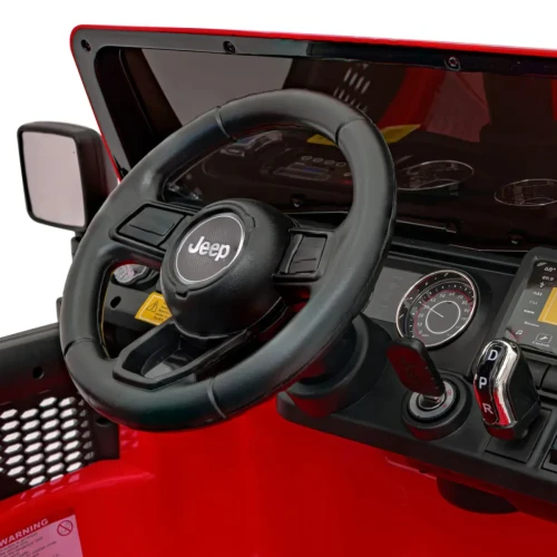 Czerwony elektryczny samochód dla dzieci Jeep Wrangler Rubicon.webp