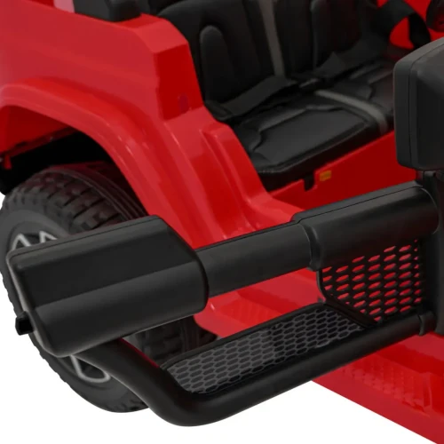 Czerwony samochód akumulatorowy dla dzieci Jeep Wrangler Rubicon.webp