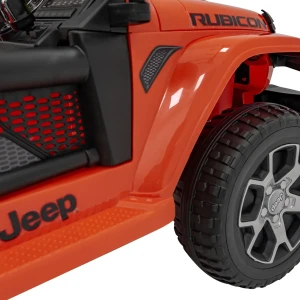 Jeep dla dzieci akumulatorowy pomarańczowy Jeep Wrangler Rubicon.webp