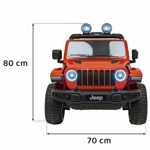 Pomarańczowe auto elektryczne dla dzieci Jeep Wrangler Rubicon.webp