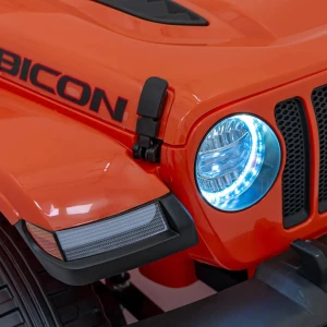 Pomarańczowy samochód elektryczny dla dzieci Jeep Wrangler Rubicon.webp
