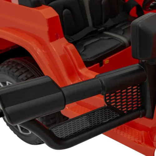 Pomarańczowy samochód elektryczny dla dziecka  Jeep Wrangler Rubicon.webp