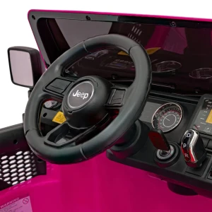 Różowe auto elektryczne dla dzieci Jeep Wrangler Rubicon.webp
