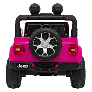Różowy Jeep dla dzieci na akumulator czerwony Jeep Wrangler Rubicon.webp