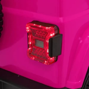 Różowy samochodzik dla dziecka na akumulator Jeep Wrangler Rubicon.webp