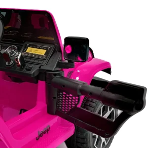Różowy samochodzik elektryczny dla dzieci Jeep Wrangler Rubicon.webp