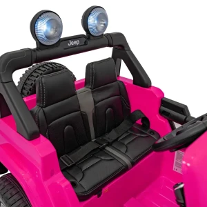 Różowy samochód akumulatorowy dla dzieci Jeep Wrangler Rubicon.webp