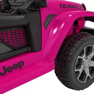 Różowy samochód elektryczny dla dzieci Jeep Wrangler Rubicon.webp