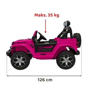 Różowy samochód na akumulator dwuosobowy Jeep Wrangler Rubicon.webp