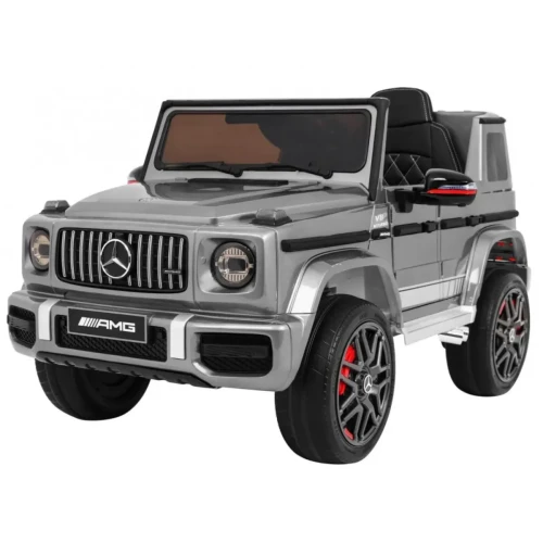 Srebrne auto elektryczne dla dzieci Mercedes AMG G63.webp