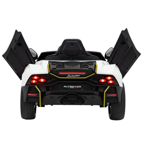 Białe auto na akumulator dla 5 latka Lamborghini Invencible.webp