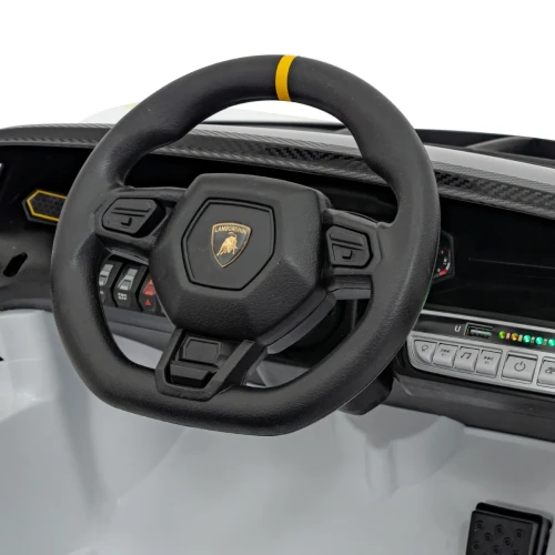 Białe auto na pilot dla dziecka Lamborghini Invencible.webp