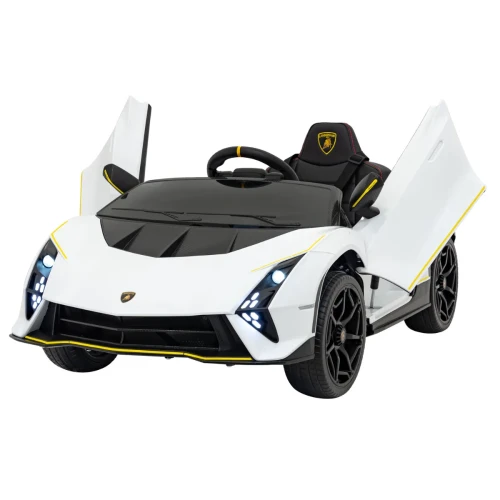 Biały samochód na akumulator dwuosobowy LamborghiniInvencible.webp
