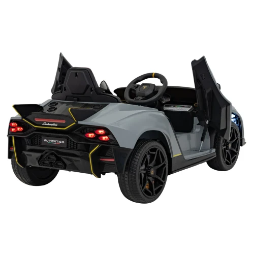 Szare auto elektryczne dla dzieci Lamborghini Invencible.webp