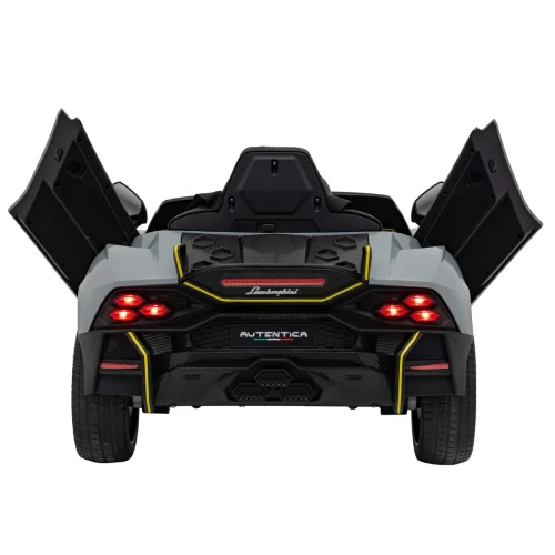 Szare auto na pilot dla dziecka Lamborghini Invencible.webp