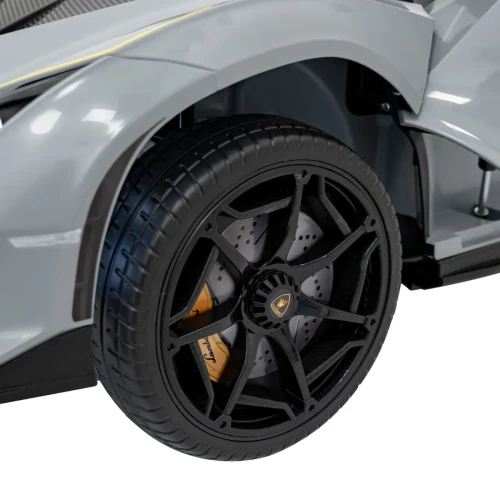 Szary samochód akumulatorowy dla dzieci Lamborghini Invencible.webp