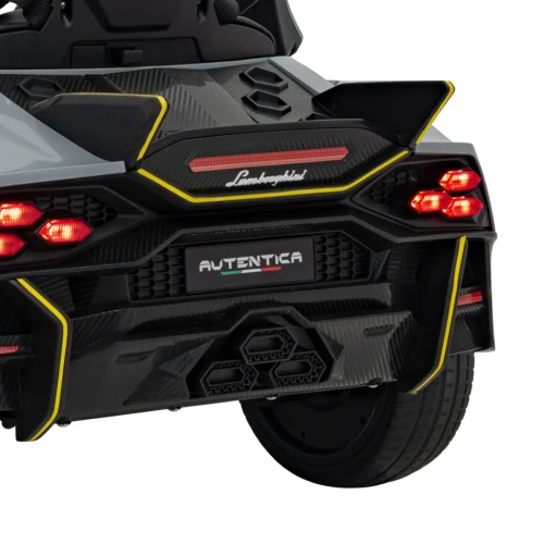 Szary samochód elektryczny dla dziecka Lamborghini Invencible.webp
