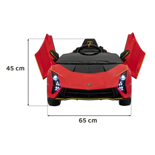 Czerwony samochód na akumulator dla dzieciLamborghini Invencible.webp