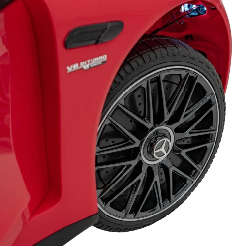Czerwony samochód akumulatorowy dla dzieci Mercedes Benz AMG SL63.webp