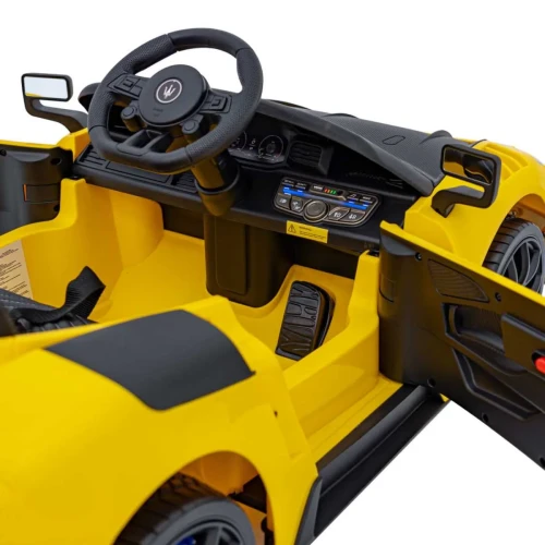 Żółty samochod dzieciecy akumulator Maserati MC20 GT2.webp